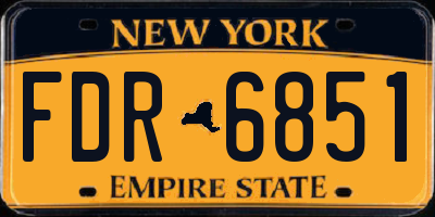 NY license plate FDR6851