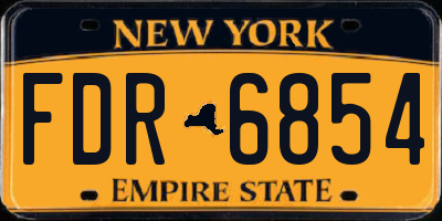NY license plate FDR6854