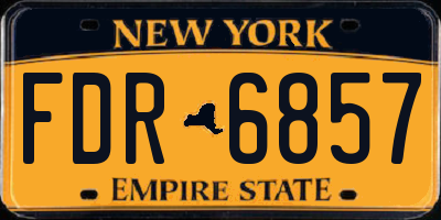 NY license plate FDR6857