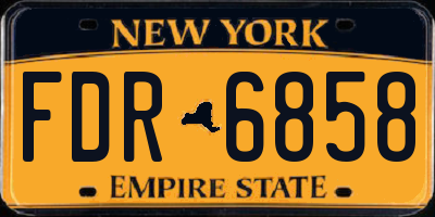NY license plate FDR6858
