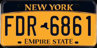 NY license plate FDR6861