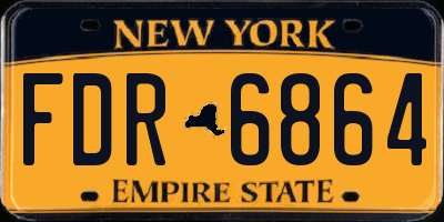 NY license plate FDR6864