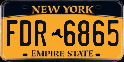 NY license plate FDR6865