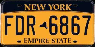NY license plate FDR6867