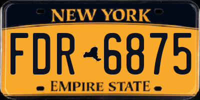 NY license plate FDR6875