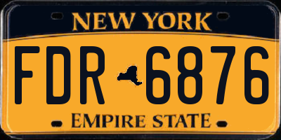 NY license plate FDR6876