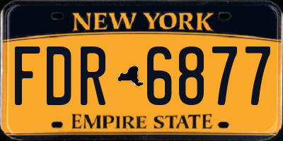 NY license plate FDR6877