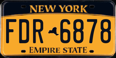 NY license plate FDR6878
