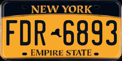 NY license plate FDR6893