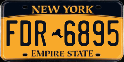 NY license plate FDR6895