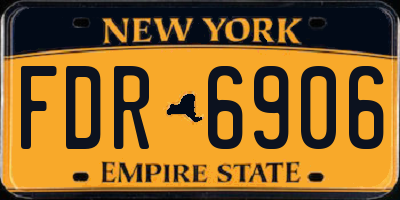 NY license plate FDR6906
