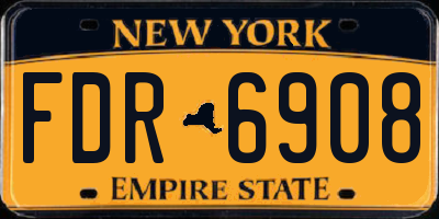 NY license plate FDR6908
