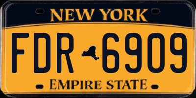 NY license plate FDR6909