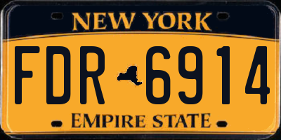 NY license plate FDR6914