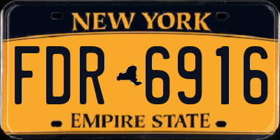 NY license plate FDR6916