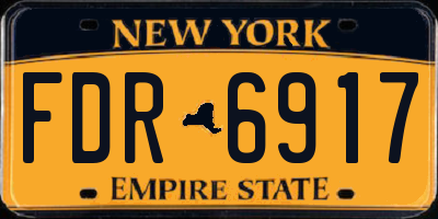 NY license plate FDR6917