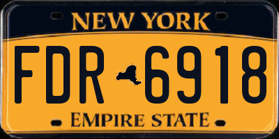 NY license plate FDR6918