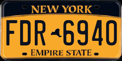 NY license plate FDR6940