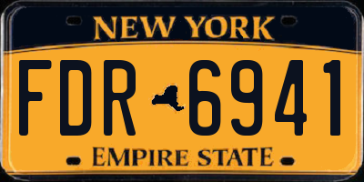 NY license plate FDR6941