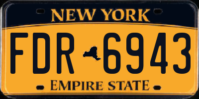 NY license plate FDR6943
