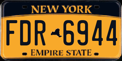 NY license plate FDR6944