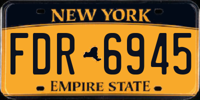 NY license plate FDR6945
