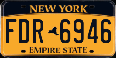 NY license plate FDR6946