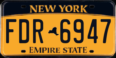 NY license plate FDR6947