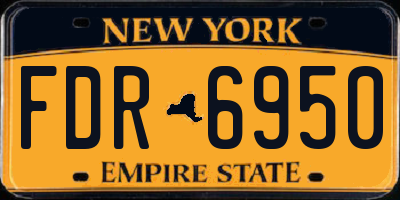 NY license plate FDR6950