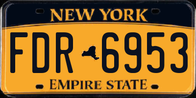NY license plate FDR6953