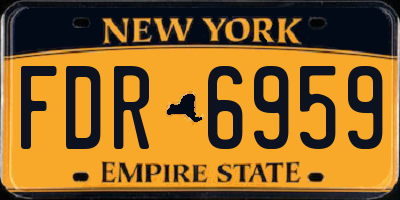 NY license plate FDR6959