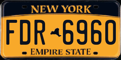 NY license plate FDR6960