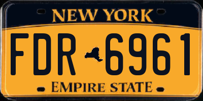 NY license plate FDR6961