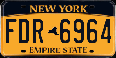 NY license plate FDR6964