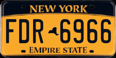 NY license plate FDR6966