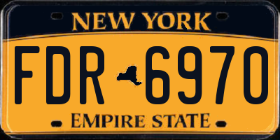 NY license plate FDR6970