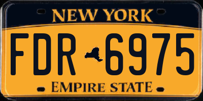NY license plate FDR6975