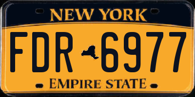 NY license plate FDR6977