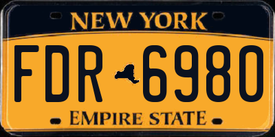 NY license plate FDR6980