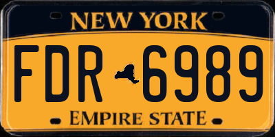 NY license plate FDR6989