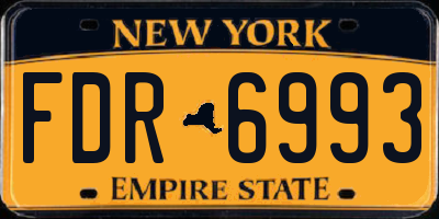 NY license plate FDR6993