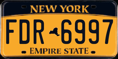 NY license plate FDR6997