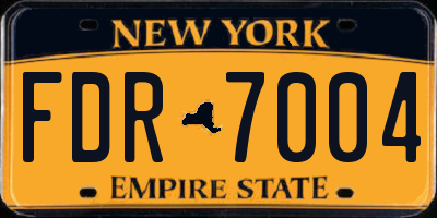NY license plate FDR7004
