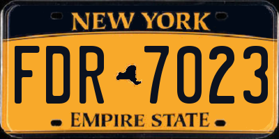 NY license plate FDR7023