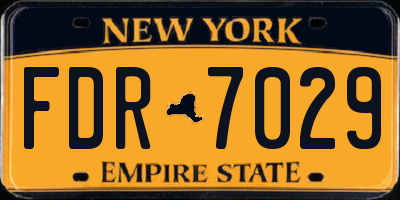 NY license plate FDR7029