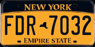 NY license plate FDR7032