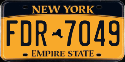 NY license plate FDR7049