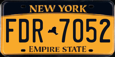 NY license plate FDR7052