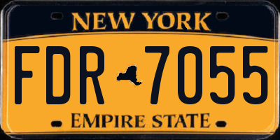 NY license plate FDR7055