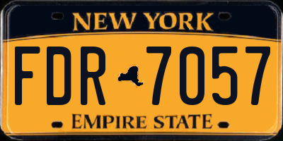 NY license plate FDR7057